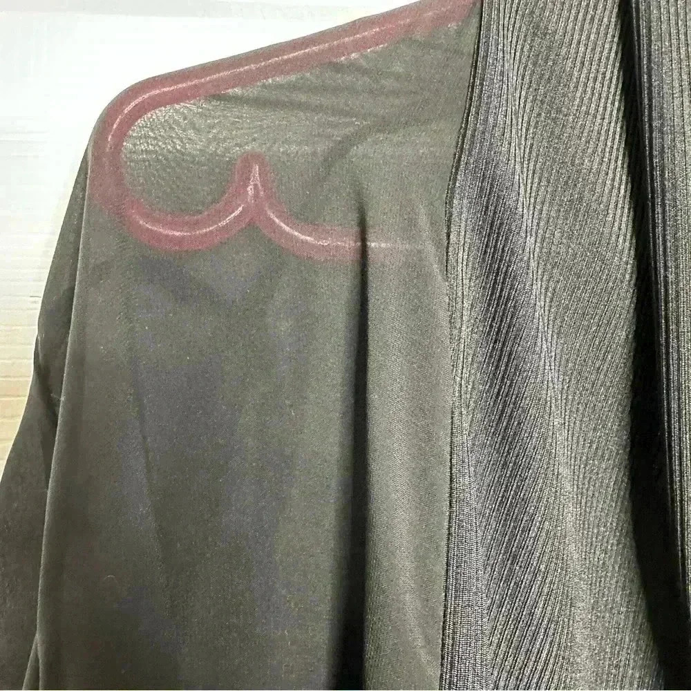 RW&CO Cardigan Long Sleeved Sheer Black Size Extra  Large - Picture 15 of 16